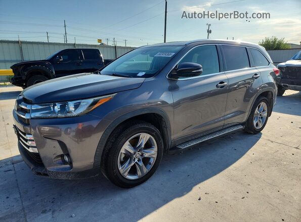 5TDYZRFH6KS325150 2019 TOYOTA HIGHLANDER Gray Trasero izquierdo
