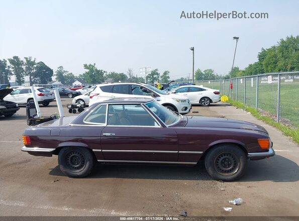 10704412002325 1972 MERCEDES-BENZ 350SL Maroon Vista interior trasera