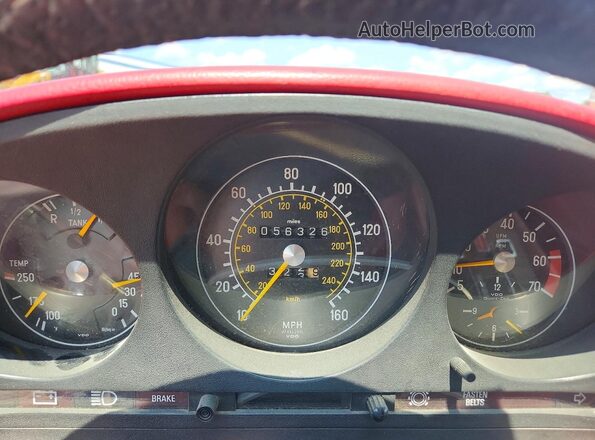10704412044504 1978 MERCEDES-BENZ 450SL Black Widok zestawu wskaźników