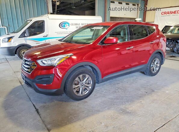 5XYZTDLB9GG326144 2016 HYUNDAI SANTA Burgundy Tył lewy