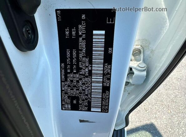 JTJHY7AX3K4292851 2019 LEXUS LX570 Белый Вид задней части салона