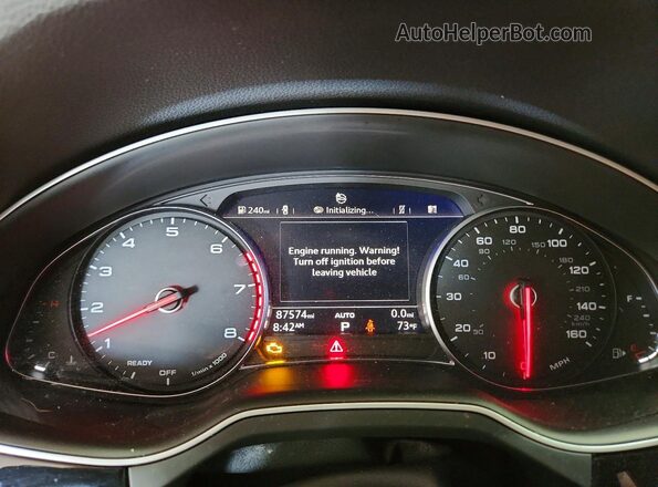 WA1LAAF76JD027261 2018 AUDI Q7 White Instrument cluster view