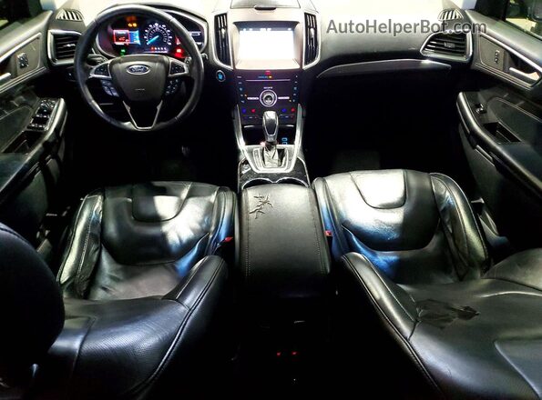 2FMPK3K94HBC27834 2017 FORD EDGE Black Вид щитка приладів