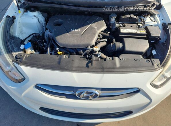 KMHCT4AE5GU075832 2016 HYUNDAI ACCENT White ძრავის განყოფილების ხედი