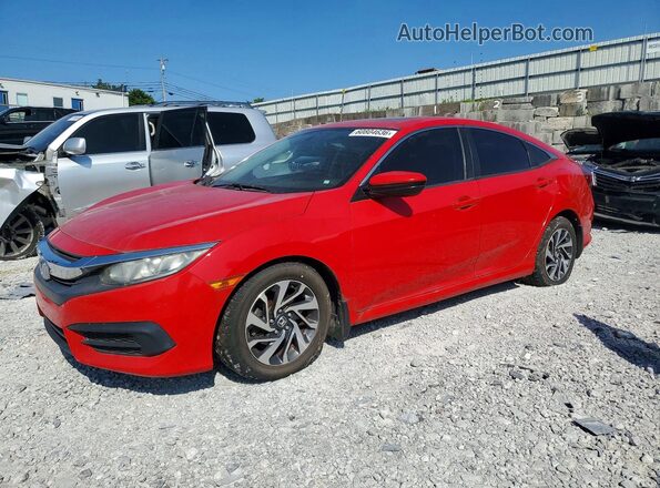 2HGFC2F71GH526761 2016 HONDA CIVIC Красный Задняя левая четверть