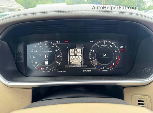 SALGS5RE3JA380542 2018 LAND ROVER RANGE White Widok zestawu wskaźników
