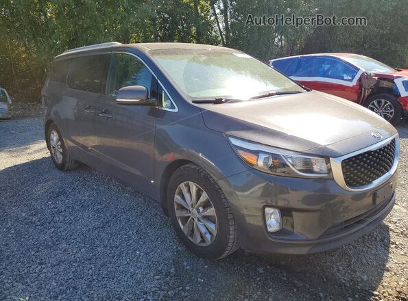 KNDMC5C11G6187251 2016 KIA SEDONA Серый Вид спереди