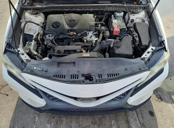 4T1B11HK9KU268473 2019 TOYOTA CAMRY White ძრავის განყოფილების ხედი