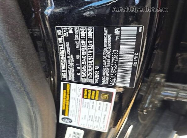 4JGDA5JBXGA723883 2016 MERCEDES-BENZ GLE Черный Вид задней части салона