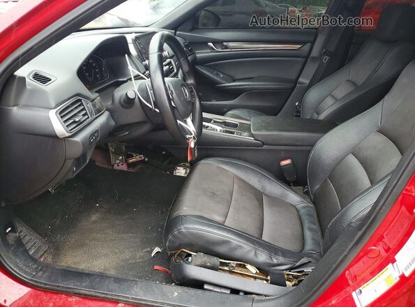 1HGCV1F38KA110007 2019 HONDA ACCORD Red წინა პანელის ხედი