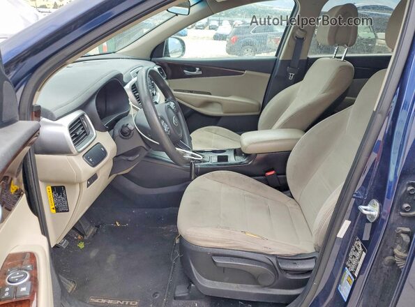 5XYPGDA57HG208250 2017 KIA SORENTO Blue Widok deski rozdzielczej