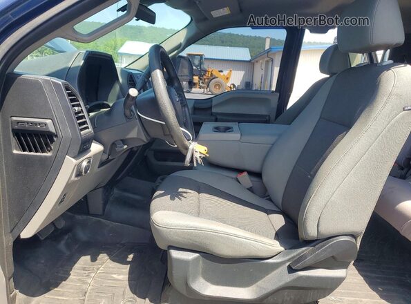 1FTFX1E44KKE72846 2019 FORD F150 Blue Вид панелі приладів