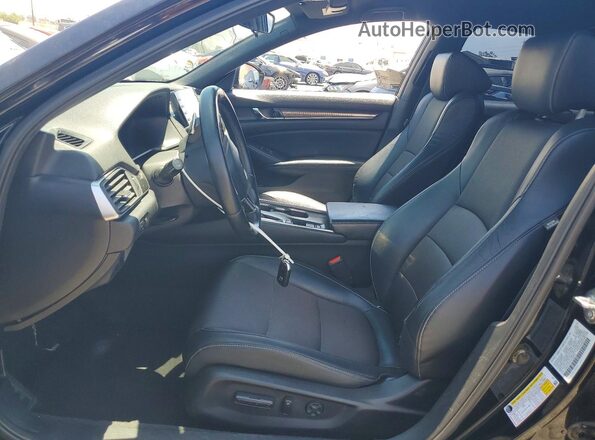 1HGCV1F37JA149010 2018 HONDA ACCORD Black Առջևի վահանակի տեսք