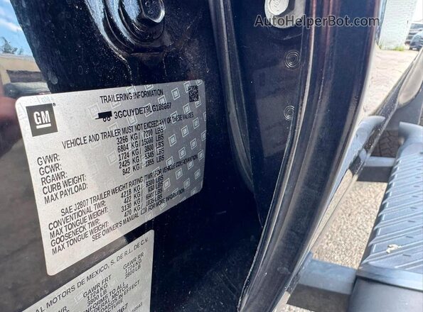 3GCUYDET9LG186867 2020 CHEVROLET SILVERADO Черный Вид задних сидений