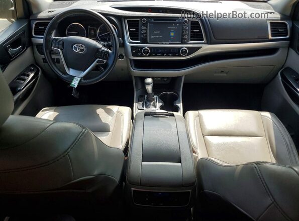 5TDKZRFH4KS550625 2019 TOYOTA HIGHLANDER Silver Вид щитка приладів