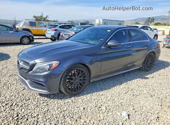 55SWF8HB7GU130249 2016 MERCEDES-BENZ C Серый Задняя левая четверть