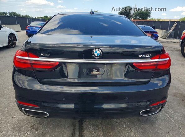WBA7E4C50JGV23989 2018 BMW 7 SERIES Black Widok wnętrza z przodu