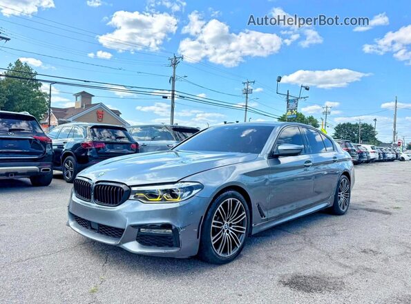 WBAJE7C50JG891256 2018 BMW 5 SERIES Charcoal Trasero derecho