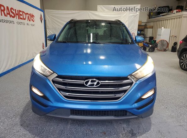 KM8J33A2XGU182429 2016 HYUNDAI TUCSON Blue Вид ззаду