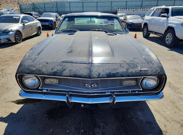 124378N340984 1968 CHEVROLET CAMARO Черный Вид спереди