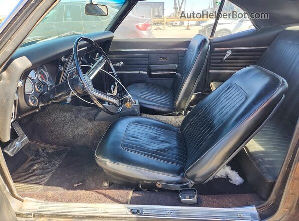 124378N340984 1968 CHEVROLET CAMARO Черный Вид салона спереди