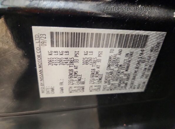 5N1BT3BA7PC896194 2023 NISSAN ROGUE Black Սալոնի 360 աստիճան տեսք