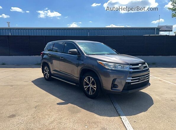 5TDZARFH8HS026022 2017 TOYOTA HIGHLANDER Gray Rear left