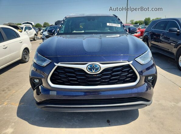 5TDGARAH4NS511395 2022 TOYOTA HIGHLANDER Blue Vista trasera
