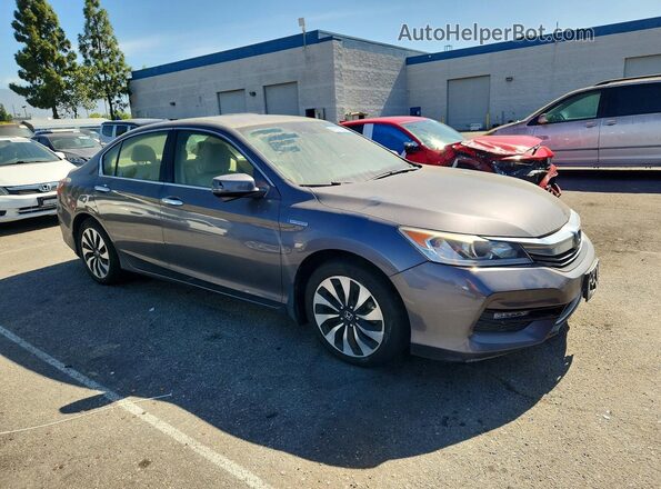 JHMCR6F35HC006666 2017 HONDA ACCORD Gray Вид спереду