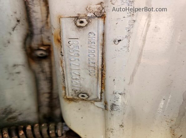 135695Z123278 1965 CHEVROLET MALIBU Белый Вид наклейки с VIN-кодом
