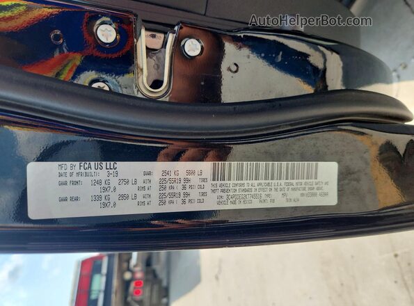 3C4PDDEG2KT745516 2019 DODGE JOURNEY Black Widok wnętrza 360 stopni