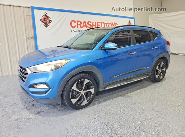 KM8J33A2XGU182429 2016 HYUNDAI TUCSON Blue Задня ліва чверть