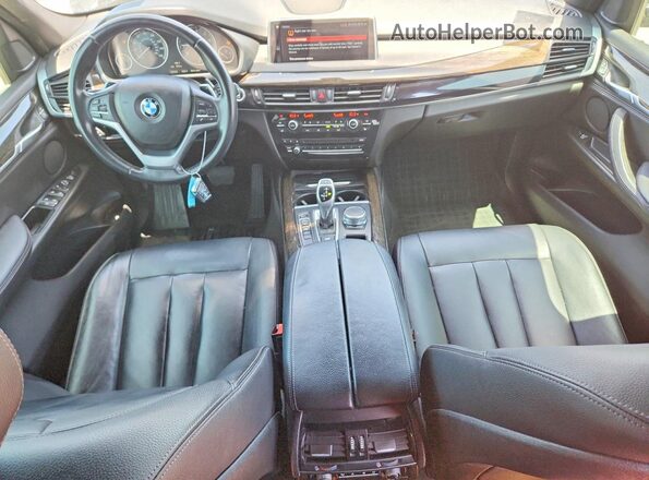 5UXKR2C51J0Z22102 2018 BMW X5 Black ხელსაწყოთა პანელის ხედი