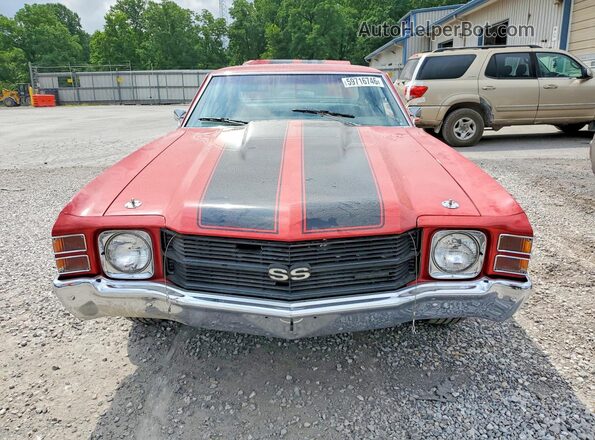 136371K243228 1971 CHEVROLET CHEVELLE Красный Вид спереди