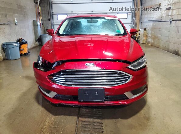 3FA6P0HD7JR154354 2018 FORD FUSION Red Vista trasera