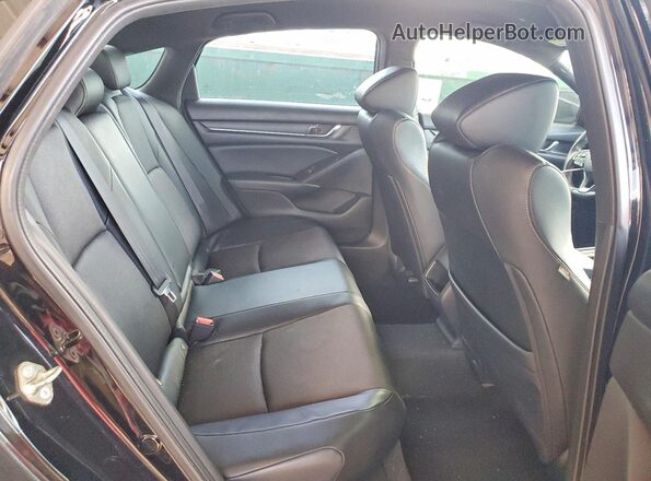 1HGCV1F35JA068779 2018 HONDA ACCORD Black უკანა სალონის ხედი