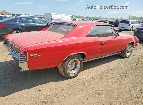 138177A181675 1967 CHEVROLET CHEVELLE Red უკანა მარჯვენა