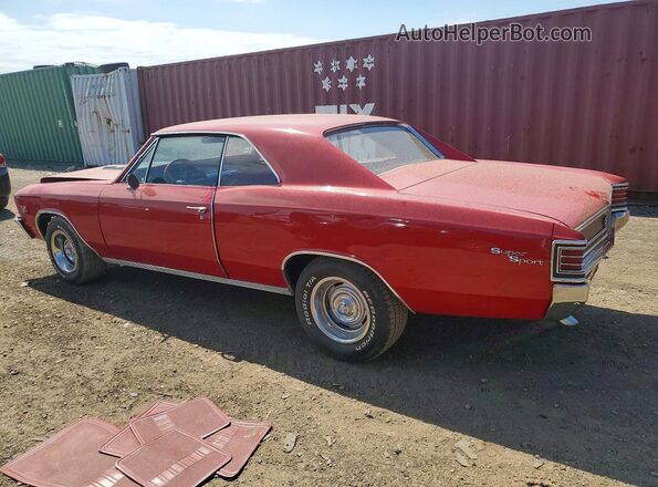 138177A181675 1967 CHEVROLET CHEVELLE Red უკანა მარცხენა