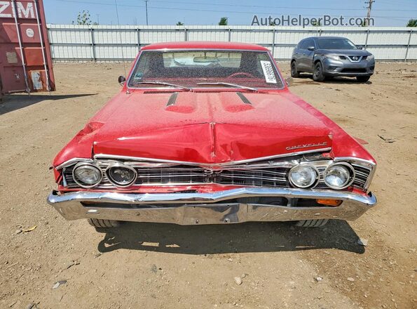138177A181675 1967 CHEVROLET CHEVELLE Red წინა ხედი