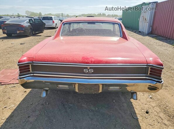 138177A181675 1967 CHEVROLET CHEVELLE Red უკანა ხედი