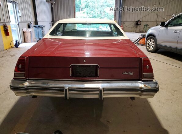 1H57V6B472739 1976 CHEVROLET MONTE CARLO Бордовый Вид салона спереди