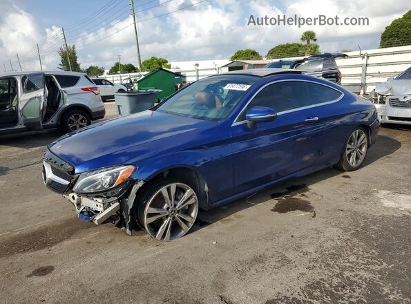 WDDWJ4KB1HF331939 2017 MERCEDES-BENZ C Blue Trasero izquierdo