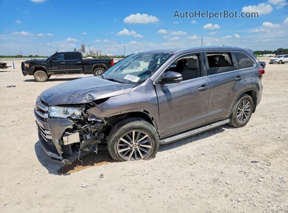 5TDKZRFHXJS549736 2018 TOYOTA HIGHLANDER Gray Rear left