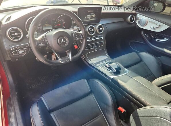 WDDWJ6EB8JF671327 2018 MERCEDES-BENZ C Red Widok zestawu wskaźników
