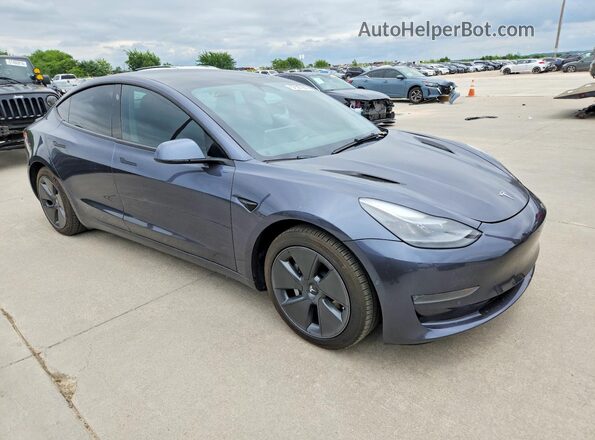 5YJ3E1EA7MF093886 2021 TESLA MODEL Gray Front view