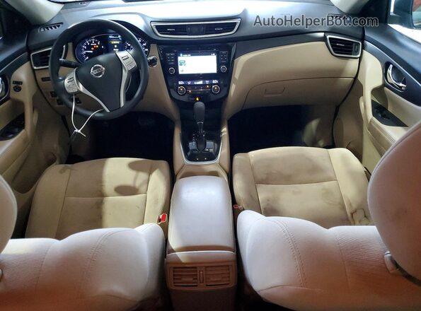 KNMAT2MV3GP673699 2016 NISSAN ROGUE Brown Սարքավորումների վահանակի տեսք