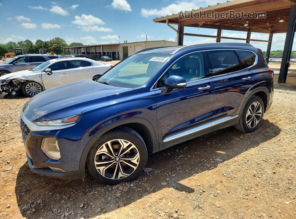 5NMS53AA9KH045976 2019 HYUNDAI SANTA Blue Հետևի ձախ