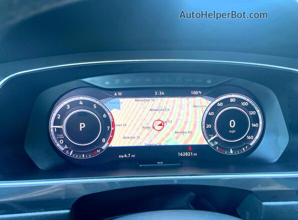 3VV2B7AX6KM073317 2019 VOLKSWAGEN TIGUAN White Widok zestawu wskaźników
