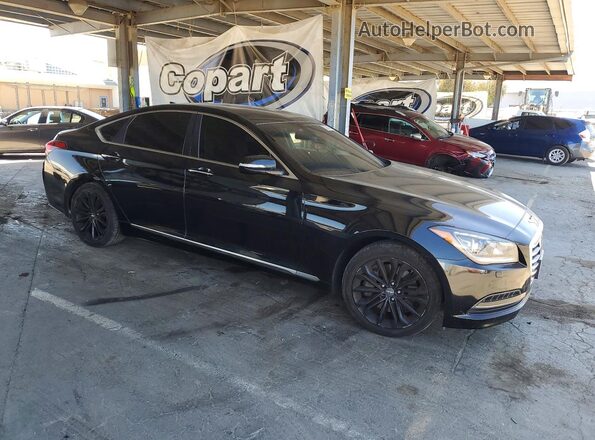 KMHGN4JE6HU166511 2017 GENESIS G80 Black წინა ხედი