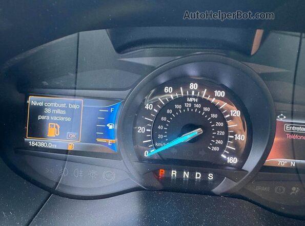2FMPK4J9XLBA31266 2020 FORD EDGE Красный Вид панели приборов